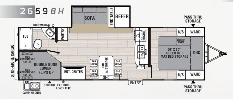 View 2021 Coachmen Spirit 2659BH complete specs and manufacturer brochures