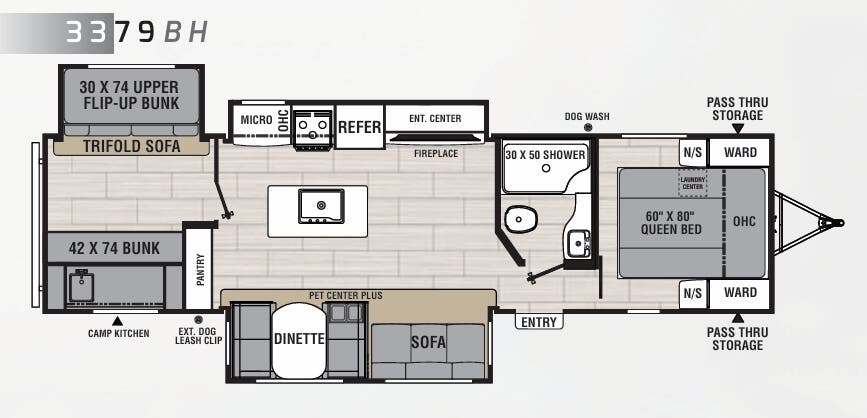View 2021 Coachmen Spirit 3379BH complete specs and manufacturer brochures