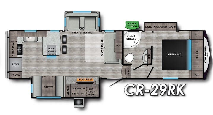 View 2021 CrossRoads Cruiser Aire CR-29RK complete specs and manufacturer brochures