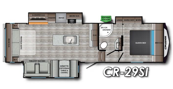 View 2021 CrossRoads Cruiser Aire CR-29SI complete specs and manufacturer brochures