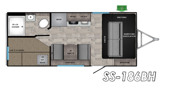 View 2021 CrossRoads Sunset Trail Super Lite SS-186BH complete specs and manufacturer brochures