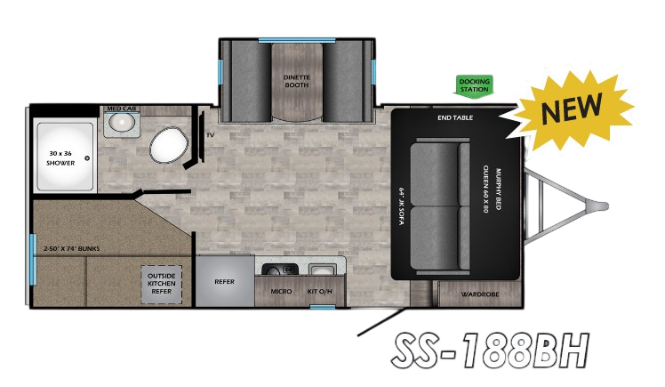View 2021 CrossRoads Sunset Trail Super Lite SS-188BH complete specs and manufacturer brochures