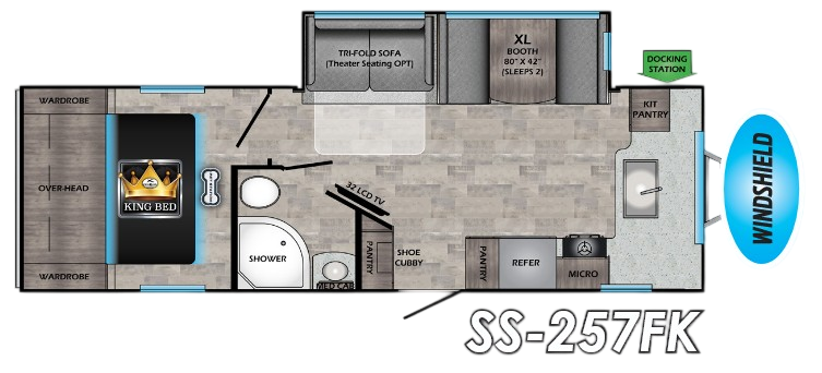 View 2021 CrossRoads Sunset Trail Super Lite SS-257FK complete specs and manufacturer brochures