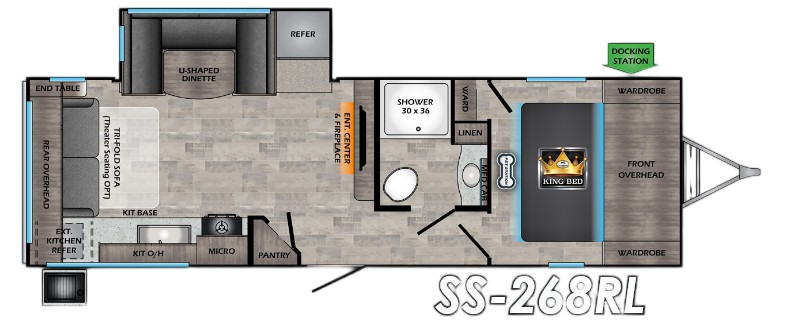 View 2021 CrossRoads Sunset Trail Super Lite SS-268RL complete specs and manufacturer brochures