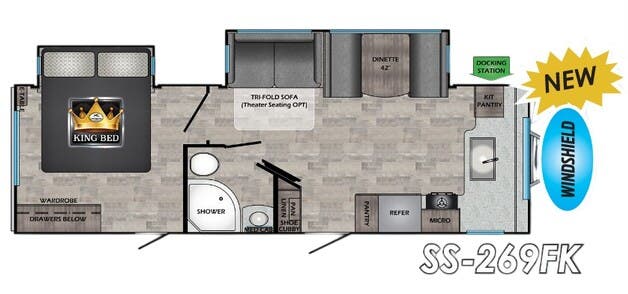 View 2021 CrossRoads Sunset Trail Super Lite SS-269FK complete specs and manufacturer brochures