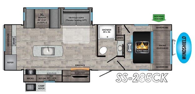 View 2021 CrossRoads Sunset Trail Super Lite SS-285CK complete specs and manufacturer brochures