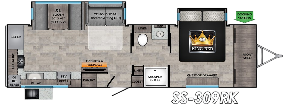View 2021 CrossRoads Sunset Trail Super Lite SS-309RK complete specs and manufacturer brochures