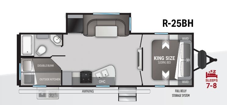 View 2021 Cruiser RV Radiance 25BH complete specs and manufacturer brochures