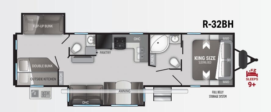 View 2021 Cruiser RV Radiance 32BH complete specs and manufacturer brochures