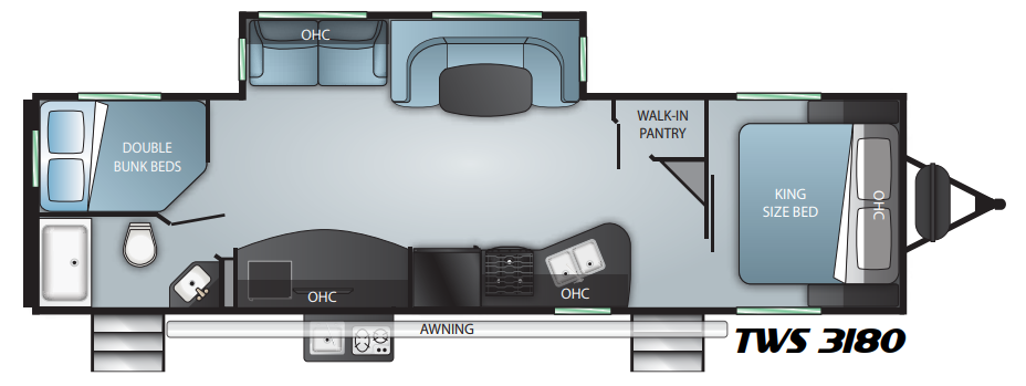View 2021 Cruiser RV Twilight Signature TWS-3180 complete specs and manufacturer brochures