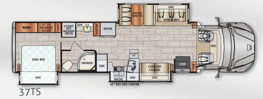 View 2021 Dynamax Corp DX3 37TS complete specs and manufacturer brochures