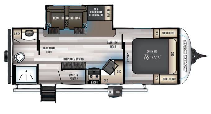 View 2021 Forest River Cherokee Alpha Wolf 22SW-L complete specs and manufacturer brochures