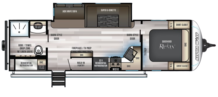 View 2021 Forest River Cherokee Alpha Wolf 26RB-L complete specs and manufacturer brochures