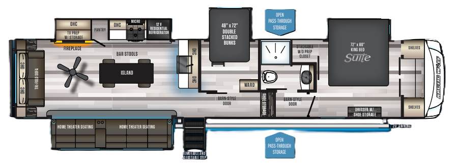 View 2021 Forest River Cherokee Arctic Wolf 3880SUITE complete specs and manufacturer brochures