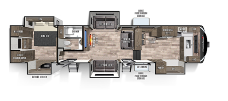 View 2021 Forest River Cardinal Limited 403FKLE complete specs and manufacturer brochures