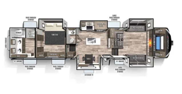 View 2021 Forest River Cardinal Luxury 370FLX complete specs and manufacturer brochures