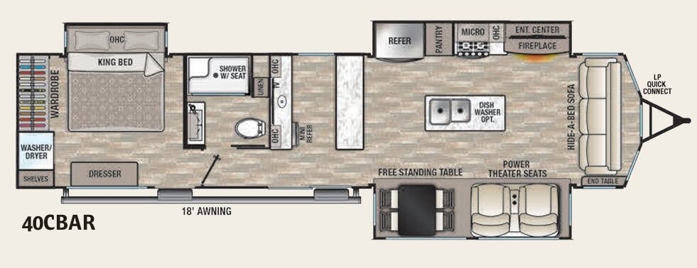 View 2021 Forest River Cedar Creek Cottage 40CBAR complete specs and manufacturer brochures