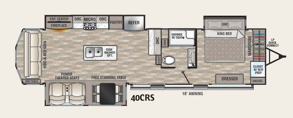 View 2021 Forest River Cedar Creek Cottage 40CRS complete specs and manufacturer brochures