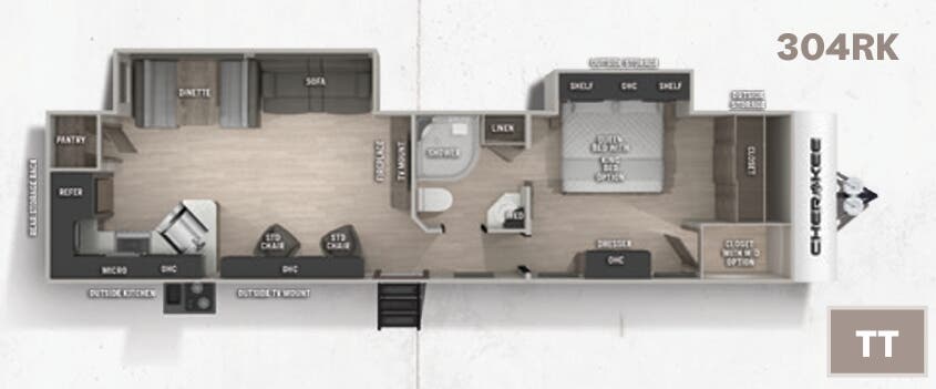 View 2021 Forest River Cherokee 304RK complete specs and manufacturer brochures
