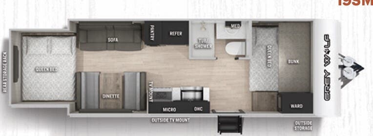 View 2021 Forest River Cherokee Grey Wolf 19SM complete specs and manufacturer brochures