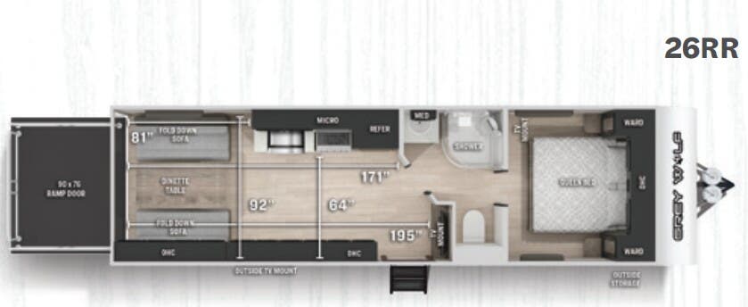 View 2021 Forest River Cherokee Grey Wolf 26RR complete specs and manufacturer brochures