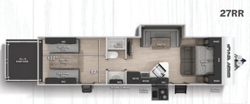 View 2021 Forest River Cherokee Grey Wolf 27RR complete specs and manufacturer brochures