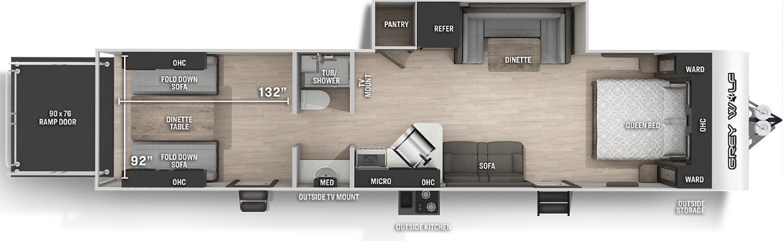 View 2021 Forest River Cherokee Grey Wolf 29RRT complete specs and manufacturer brochures