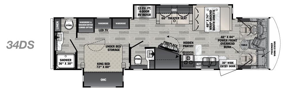 View 2021 Forest River FR3 34DS complete specs and manufacturer brochures