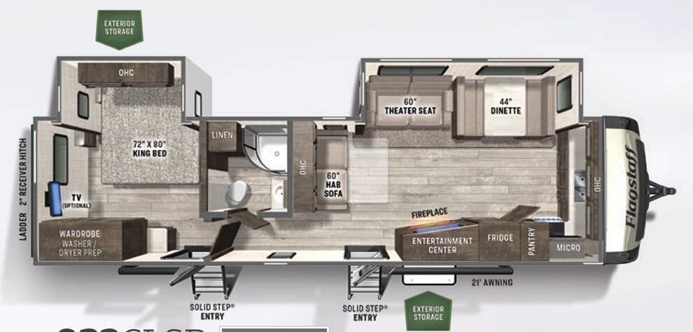 View 2021 Forest River Flagstaff Classic 832CLSB complete specs and manufacturer brochures