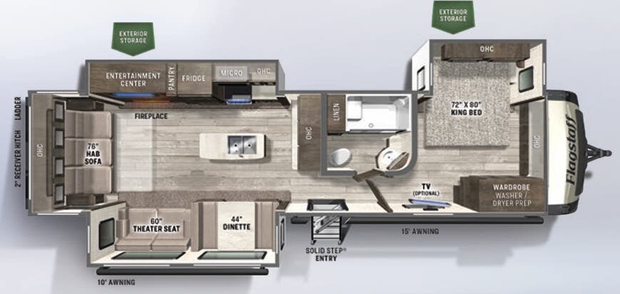 View 2021 Forest River Flagstaff Classic 832IKRL complete specs and manufacturer brochures