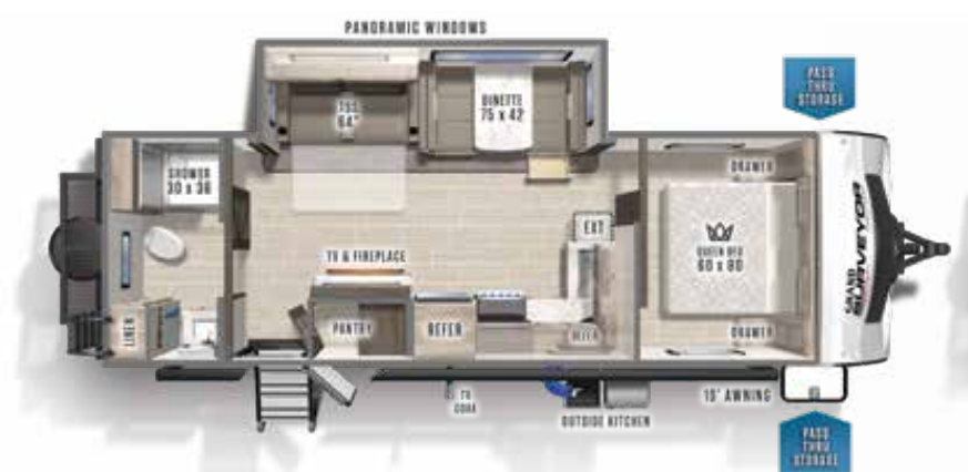 View 2021 Forest River Grand Surveyor 267RBSS complete specs and manufacturer brochures