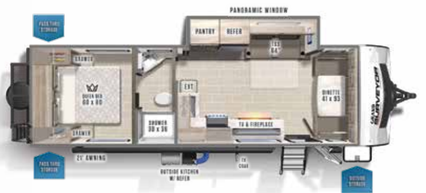 View 2021 Forest River Grand Surveyor 272FLS complete specs and manufacturer brochures