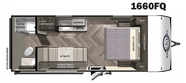 View 2021 Forest River Ozark 1660FQ complete specs and manufacturer brochures