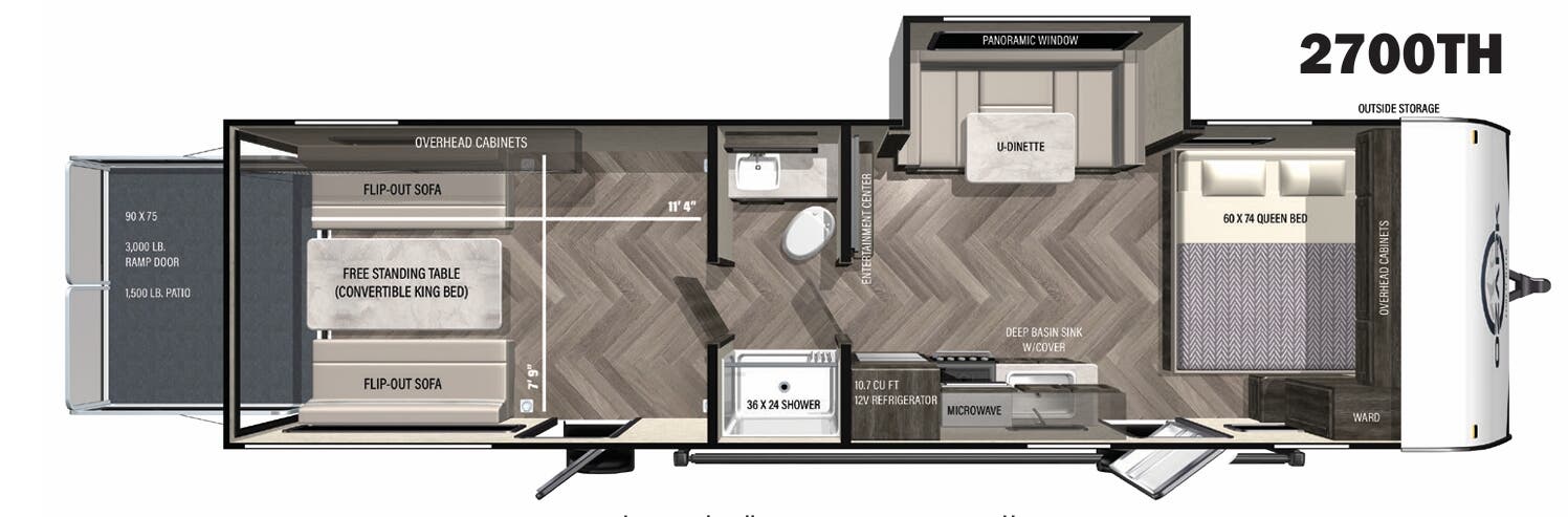 View 2021 Forest River Ozark 2700TH complete specs and manufacturer brochures