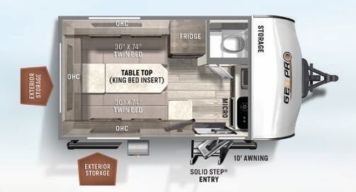 View 2021 Forest River Rockwood Geo Pro 15TB complete specs and manufacturer brochures