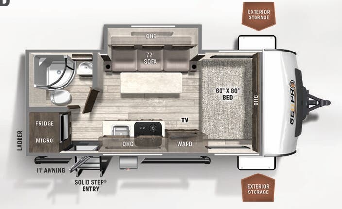 View 2021 Forest River Rockwood Geo Pro 19FBS complete specs and manufacturer brochures