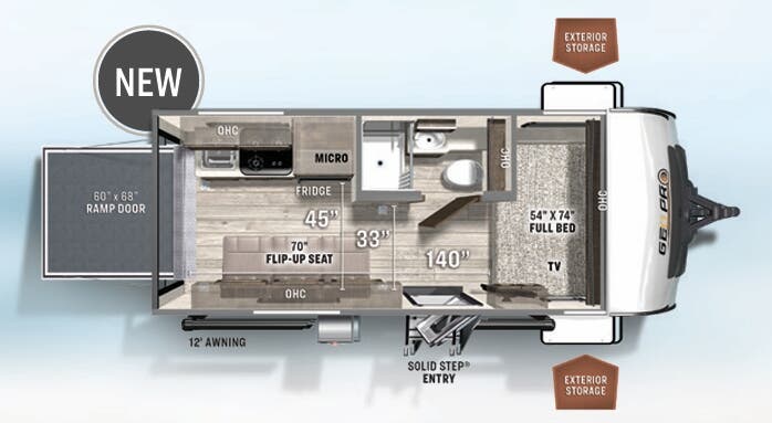 View 2021 Forest River Rockwood Geo Pro 19FBTH complete specs and manufacturer brochures