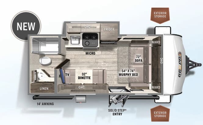 View 2021 Forest River Rockwood Geo Pro 19FDS complete specs and manufacturer brochures