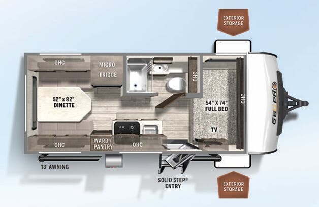 View 2021 Forest River Rockwood Geo Pro 19RD complete specs and manufacturer brochures