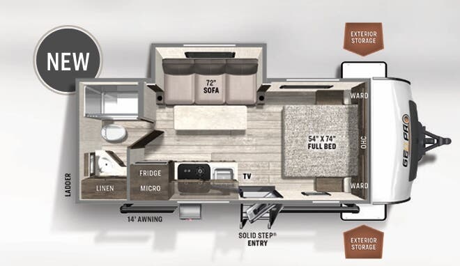 View 2021 Forest River Rockwood Geo Pro 20FBS complete specs and manufacturer brochures