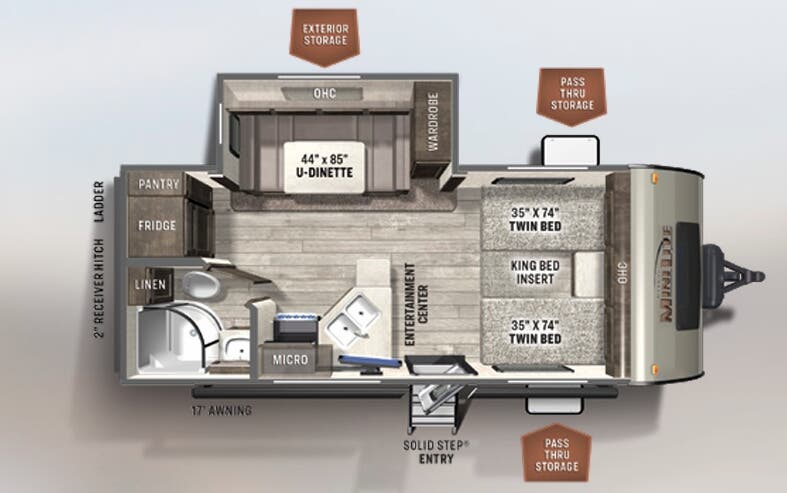 View 2021 Forest River Rockwood Mini Lite 2204S complete specs and manufacturer brochures