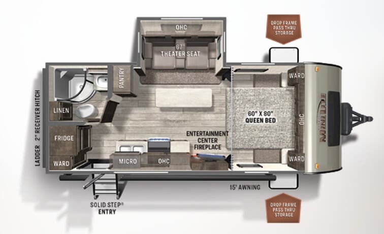 View 2021 Forest River Rockwood Mini Lite 2205S complete specs and manufacturer brochures