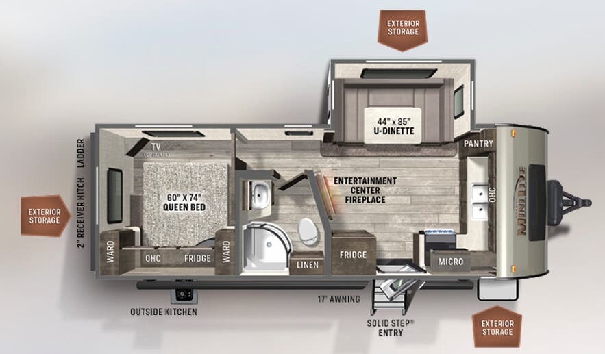 View 2021 Forest River Rockwood Mini Lite 2506S complete specs and manufacturer brochures