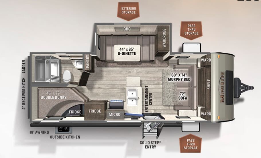 View 2021 Forest River Rockwood Mini Lite 2509S complete specs and manufacturer brochures
