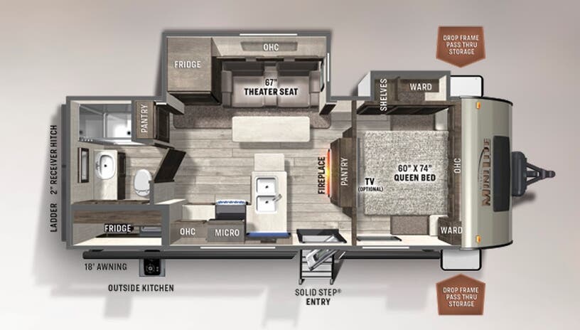 View 2021 Forest River Rockwood Mini Lite 2513S complete specs and manufacturer brochures