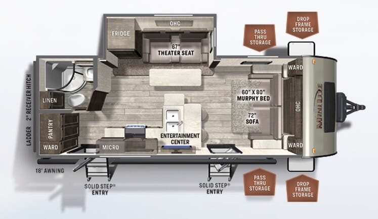 View 2021 Forest River Rockwood Mini Lite 2514S complete specs and manufacturer brochures