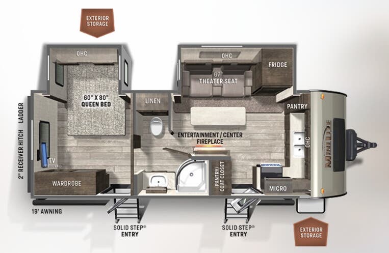 View 2021 Forest River Rockwood Mini Lite 2516S complete specs and manufacturer brochures
