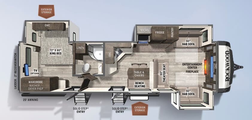 View 2021 Forest River Rockwood Signature 8324SB complete specs and manufacturer brochures
