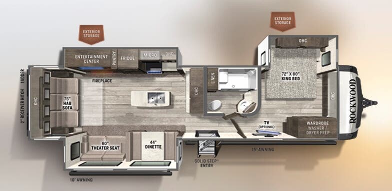 View 2021 Forest River Rockwood Signature 8337RL complete specs and manufacturer brochures