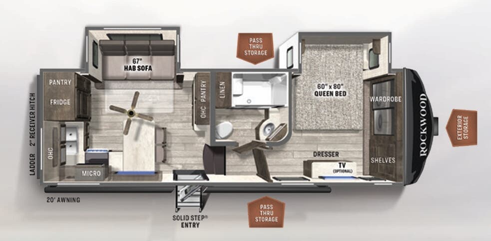 View 2021 Forest River Rockwood Ultra Lite 2442BS complete specs and manufacturer brochures